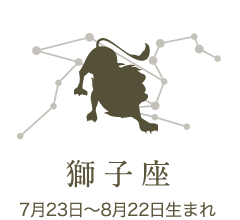 獅子座　7月23日〜8月22日生まれ