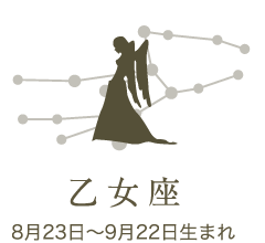 乙女座　8月23日〜9月22日生まれ