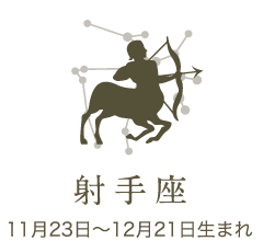 射手座　11月23日〜12月21日生まれ