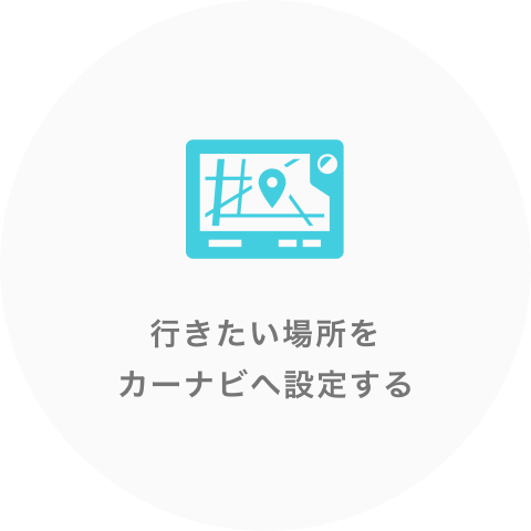 行きたい場所をカーナビへ設定する