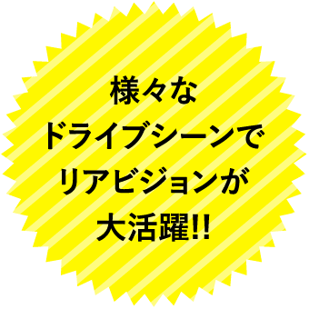 様々なドライブシーンでアルパインの後席モニター「リアビジョン」が大活躍!!