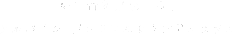 いい音を追求する。アルパイン プレミアムサウンドシステム