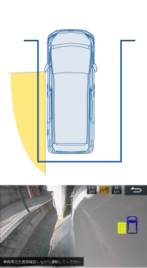 狭い車庫へ入れる時(接触防止)