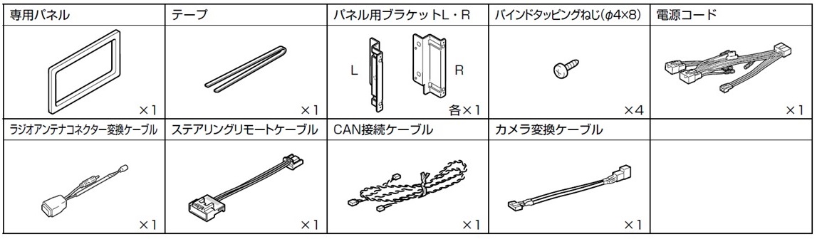 プリウス（５０系）専用 7型ワイドカーナビ  取付けキット KTX-7W