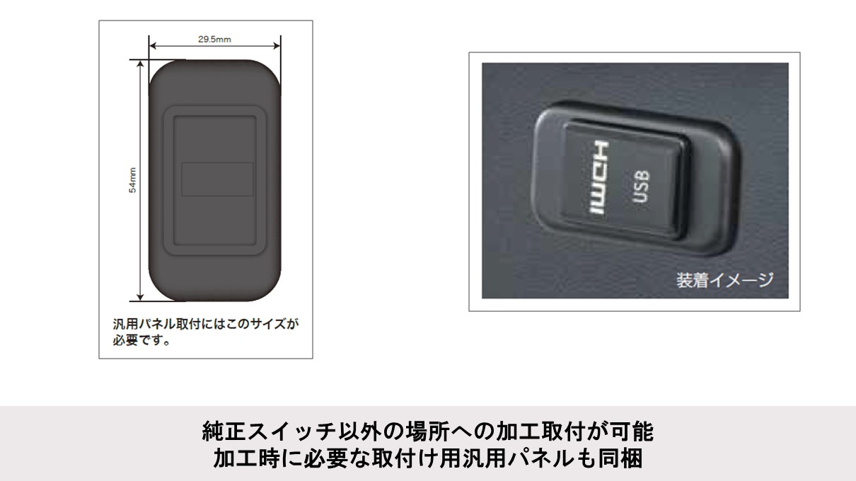 ディスプレイオーディオ専用ビルトインUSB/HDMI接続ユニット トヨタ車